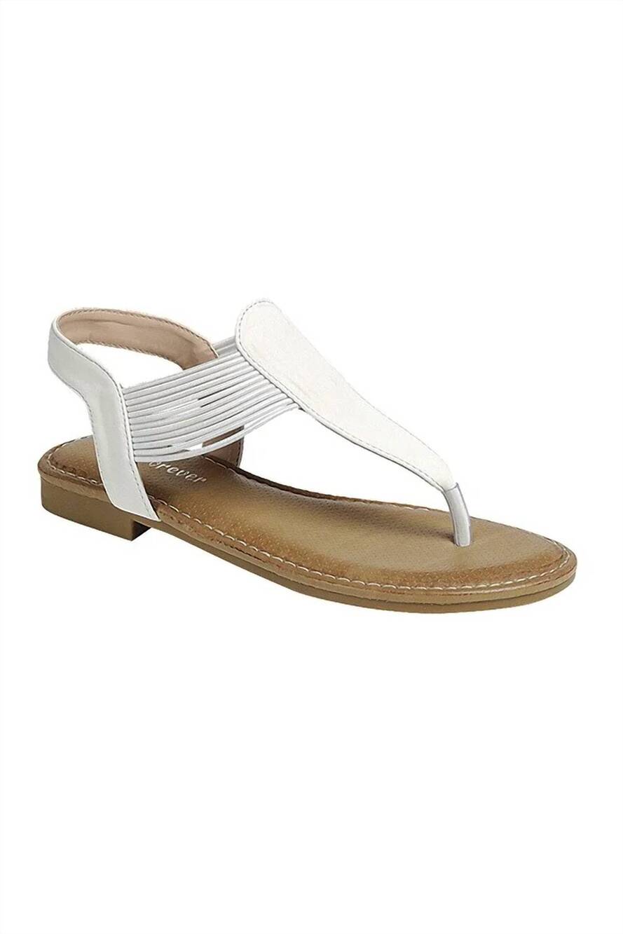 NEW HEM & THREAD women's beach vibes thong sandals in white